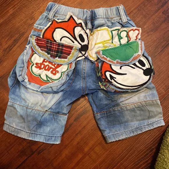 Unique Pair of Boys Appliquéd Denim Shorts - Picture 4 of 5